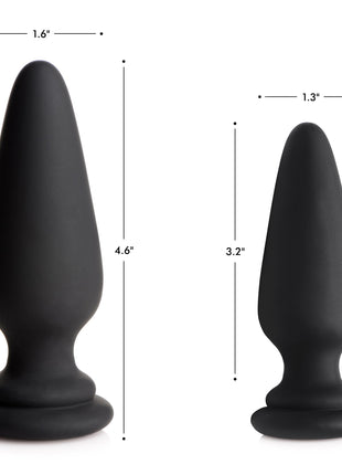 Small Anal Plug With Interchangeable Fox Tail - Black