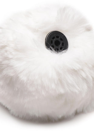 Large Anal Plug With Interchangeable Bunny Tail - White