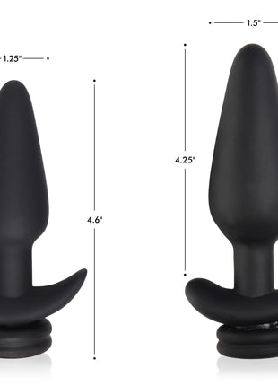 Large Vibrating Anal Plug With Interchangeable Bunny Tail - White