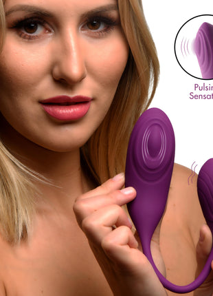 Slim Pulse 7x Pulsating Silicone Clit Stimulator And Vibrating Egg