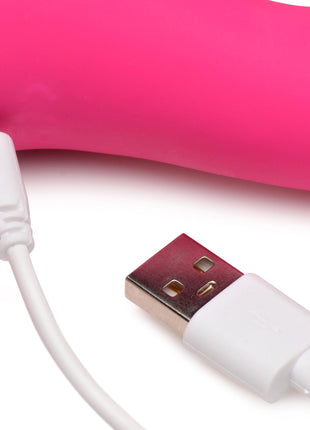 10x Triple Rabbit Silicone Vibrator - Pink