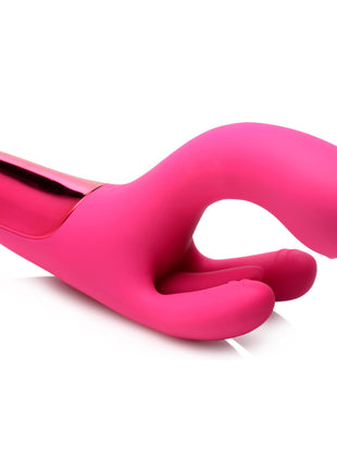 10x Triple Rabbit Silicone Vibrator - Pink