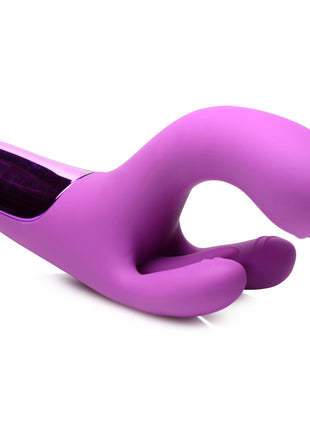 10x Triple Rabbit Silicone Vibrator - Purple