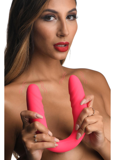 7x Double Down Silicone Double Dildo With Remote