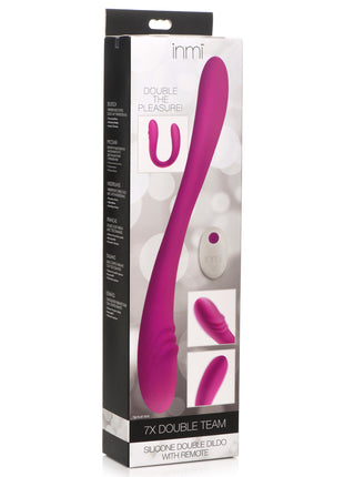 7x Double Team Silicone Double Dildo With Remote