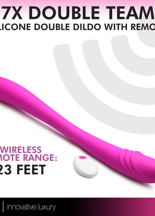 7x Double Team Silicone Double Dildo With Remote