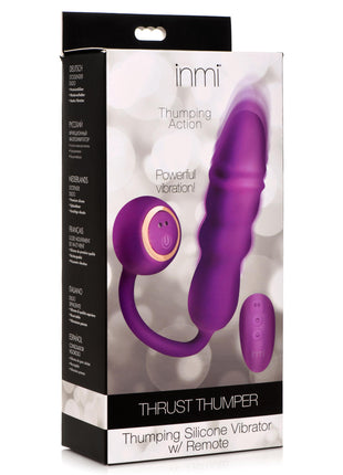 Thrust Thumper Thrusting Silicone Vibrator With Remote