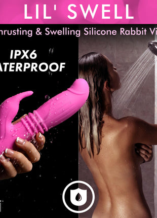 35x Lil Swell Thrusting And Swelling Silicone Rabbit Vibrator