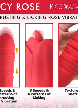 Racy Rose Thrusting And Licking Rose Vibrator