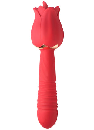 Racy Rose Thrusting And Licking Rose Vibrator