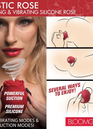 Mystic Rose Sucking And Vibrating Silicone Rose