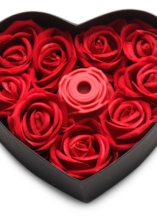 The Rose Lover's Gift Box 10x Clit Suction Rose - Red