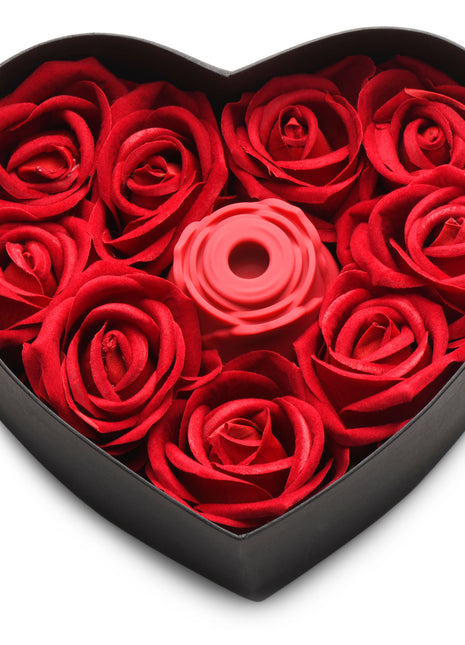 The Rose Lover's Gift Box 10x Clit Suction Rose - Red