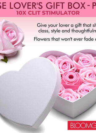 The Rose Lovers Gift Box 10x Clit Suction Rose - Pink