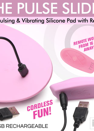 The Pulse Slider 28x Pulsing And Vibrating Silicone Pad With Remote