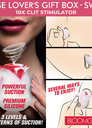 The Rose Lovers Gift Box 10x Clit Suction Rose - Swirl