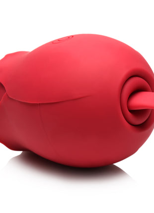 The Double Tease Rose 10x Sucking And Licking Silicone Stimulator