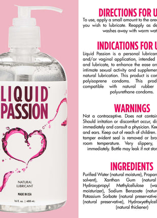 Liquid Passion Natural Lubricant - 16oz