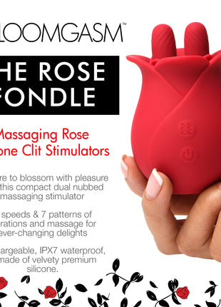 10x Fondle Massaging Rose Silicone Clit Stimulators