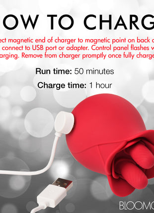 10x Fondle Massaging Rose Silicone Clit Stimulators
