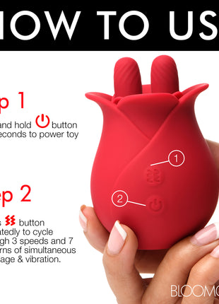 10x Fondle Massaging Rose Silicone Clit Stimulators