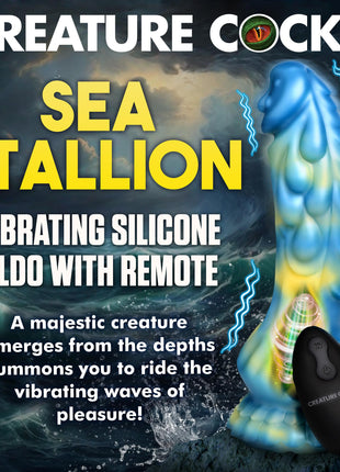 Sea Stallion Vibrating Silicone Dildo With Remote