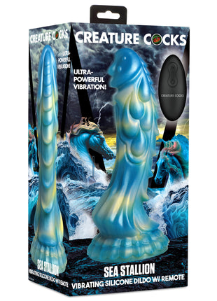 Sea Stallion Vibrating Silicone Dildo With Remote