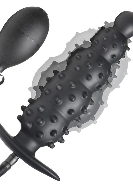 Ass Puffer Nubbed Inflatable Silicone Anal Plug