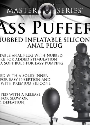 Ass Puffer Nubbed Inflatable Silicone Anal Plug