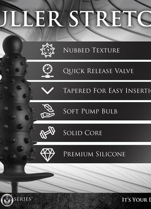 Ass Puffer Nubbed Inflatable Silicone Anal Plug