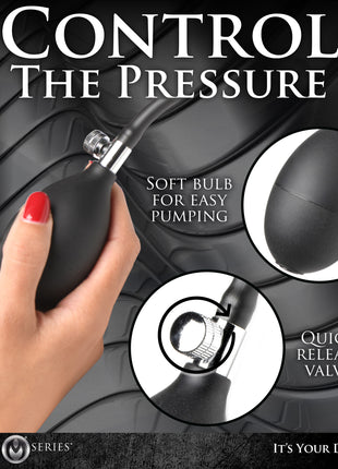 Ass Puffer Nubbed Inflatable Silicone Anal Plug
