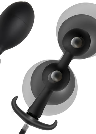 Ass Rattler Weighted Inflatable Silicone Anal Plug