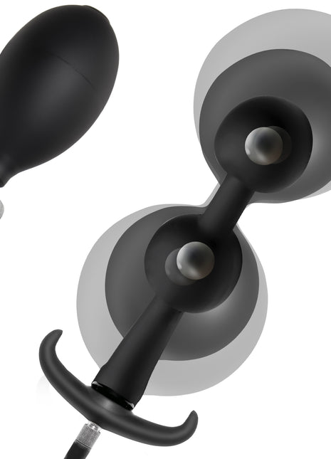 Ass Rattler Weighted Inflatable Silicone Anal Plug