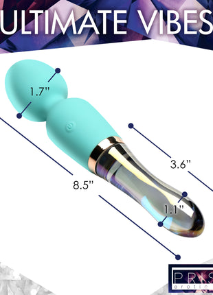 10x Turquoise Dual Ended Silicone And Glass Wand