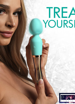 10x Turquoise Dual Ended Silicone And Glass Wand