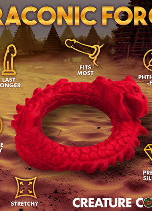 Rise Of The Dragon Silicone Cock Ring