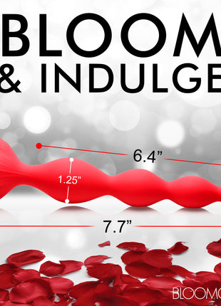 9x Beaded Bloom Silicone Rose Vibrator
