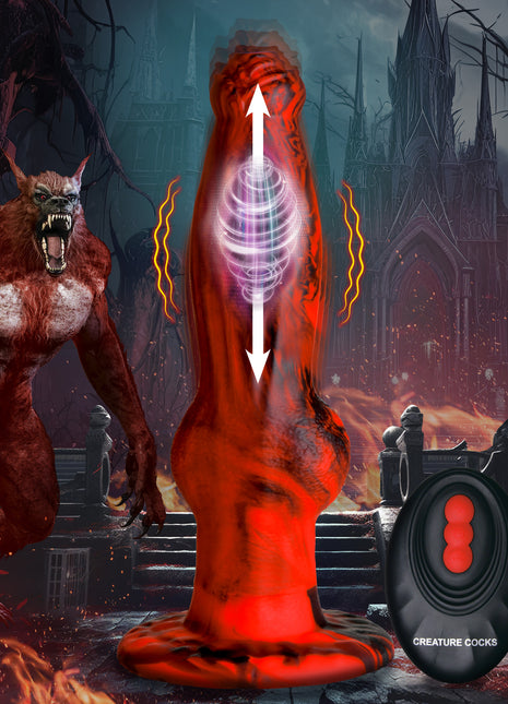 Hell Wolf Thrusting And Vibrating Silicone Dildo