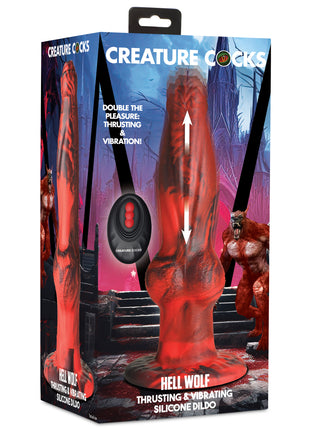 Hell Wolf Thrusting And Vibrating Silicone Dildo