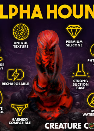 Hell Wolf Thrusting And Vibrating Silicone Dildo