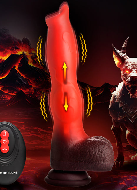 Ramming Hound Thrusting & Vibrating Silicone Dildo