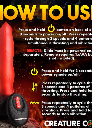 Ramming Hound Thrusting & Vibrating Silicone Dildo