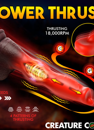Ramming Hound Thrusting & Vibrating Silicone Dildo