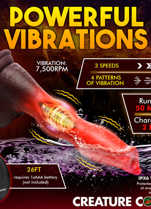 Ramming Hound Thrusting & Vibrating Silicone Dildo
