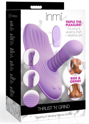 Thrust N' Grind Thrusting And Vibrating Silicone Sex Grinder
