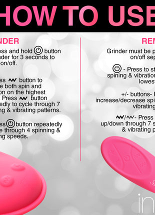 Spin N' Grind Rotating And Vibrating Silicone Sex Grinder