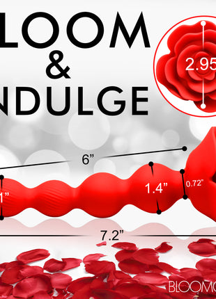 10x Rose Twirl Vibrating And Rotating Silicone Anal Beads
