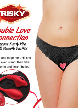 Double Love Connection Silicone Panty Vibe With Remote Control