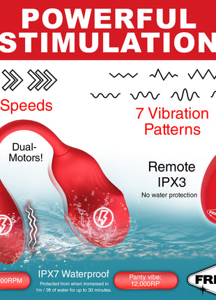 Double Love Connection Silicone Panty Vibe With Remote Control