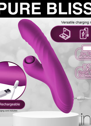 Bumping Bunny Thrusting & Pulsing Silicone Rabbit Vibrator